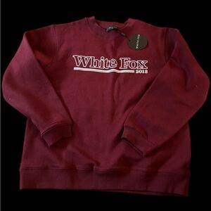 White Fox Boutique Maroon Sweatshirt